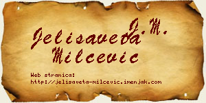 Jelisaveta Milčević vizit kartica
